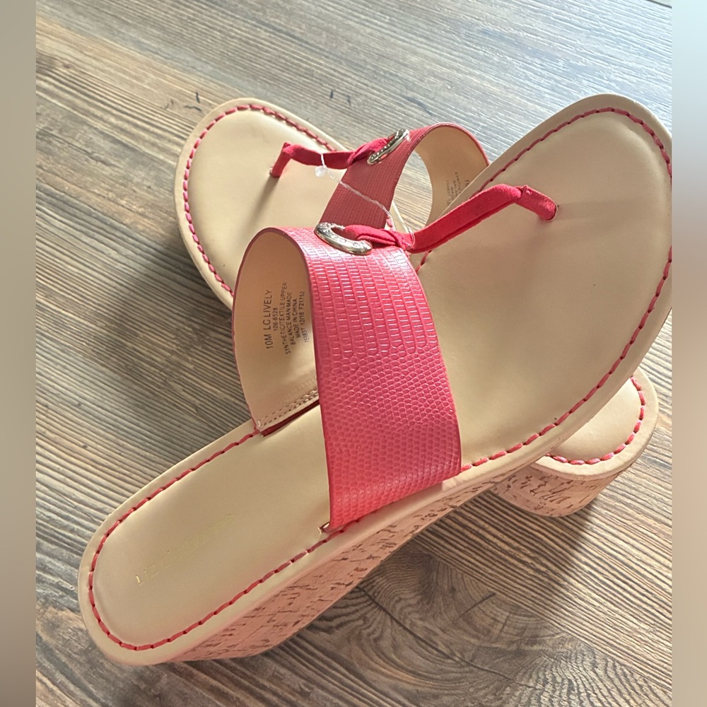Liz Claiborne Lively Pink Wedge Sandals - Size 10 - NWOB! - Picture 10 of 12